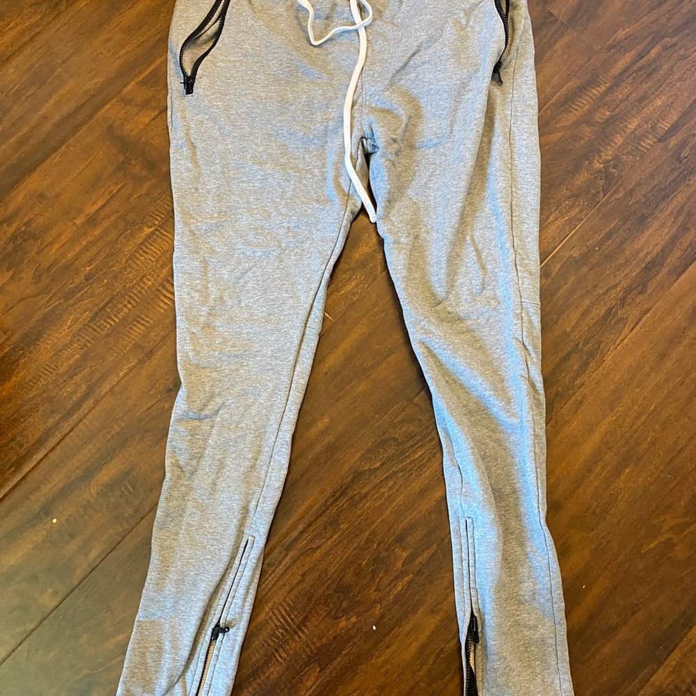 Fear of God Light Gray Joggers with Black Accents